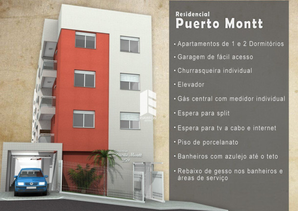 Imagem Apartamento com 1 Quarto à Venda, 39 m² em Centro - Santa Maria Imagem Apartamento com 1 Quarto à Venda, 39 m² em Centro - Santa Maria