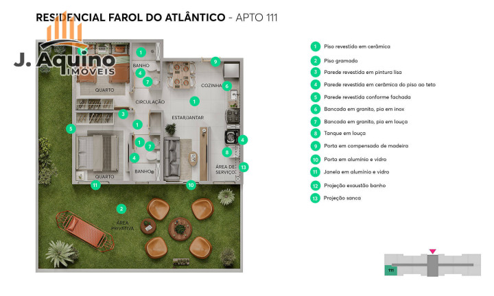 Imagem Apartamento com 2 Quartos à Venda, 43 m² em Manuel Dias Branco - Fortaleza Imagem Apartamento com 2 Quartos à Venda, 43 m² em Manuel Dias Branco - Fortaleza