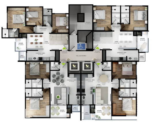 Imagem Apartamento com 2 Quartos à Venda, 70 m² em Morretes - Itapema
