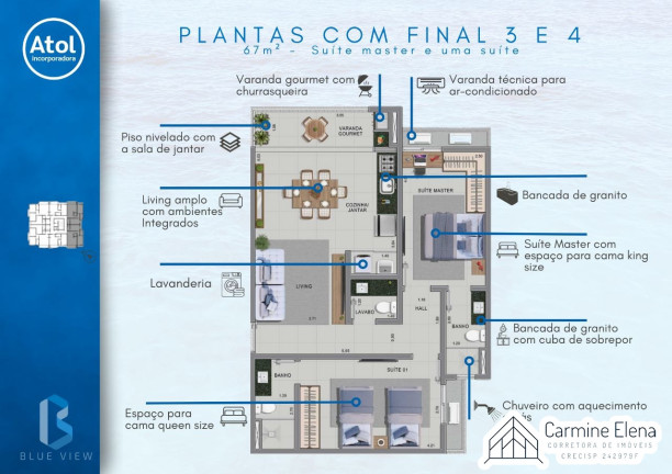 Imagem Apartamento com 3 Quartos à Venda, 82 m² em Martim De Sa - Caraguatatuba