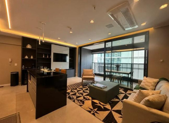 Apartamento com 1 Quarto para Alugar, 77 m² em Brooklin - São Paulo