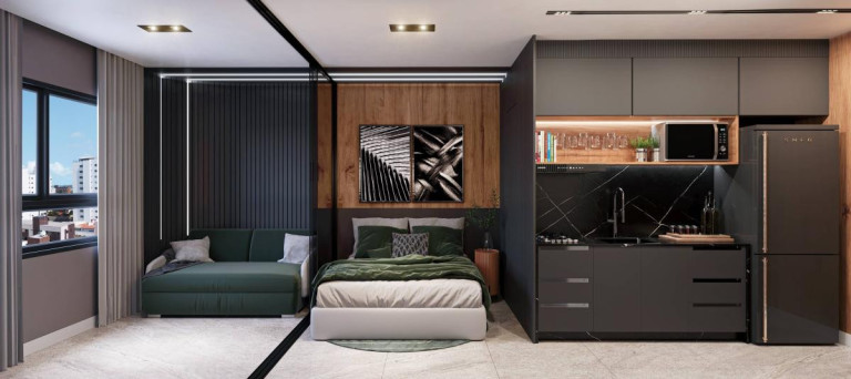 Imagem Apartamento com 1 Quarto à Venda, 17 m² Imagem Apartamento com 1 Quarto à Venda, 17 m²