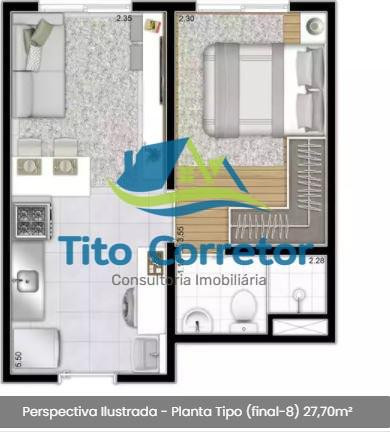 Imagem Apartamento com 1 Quarto à Venda, 26 m² em Chácara Santo Antônio (zona Sul) - São Paulo