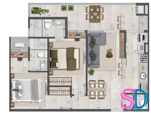Imagem Apartamento com 2 Quartos à Venda, 66 m² em Itaguá - Ubatuba