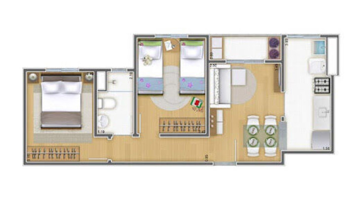 Imagem Apartamento com 2 Quartos à Venda, 46 m² em Vila Mogilar - Mogi Das Cruzes