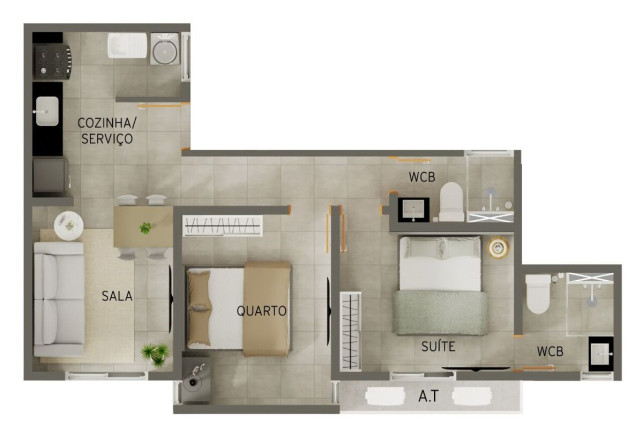 Imagem Apartamento com 2 Quartos à Venda, 51 m² em Bancários - João Pessoa Imagem Apartamento com 2 Quartos à Venda, 51 m² em Bancários - João Pessoa