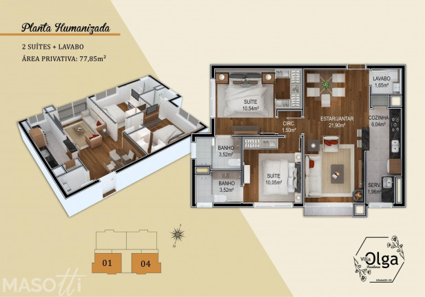 Imagem Apartamento com 2 Quartos à Venda, 108 m² em Bavária - Gramado Imagem Apartamento com 2 Quartos à Venda, 108 m² em Bavária - Gramado