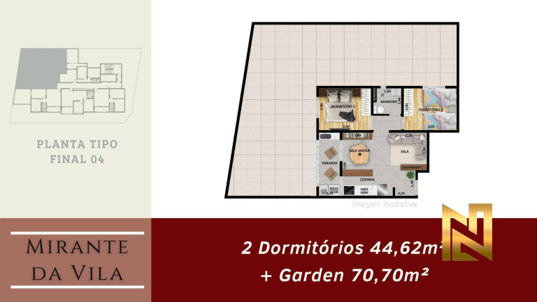 Imagem Apartamento com 2 Quartos à Venda, 42 m² em Vila Ré - São Paulo