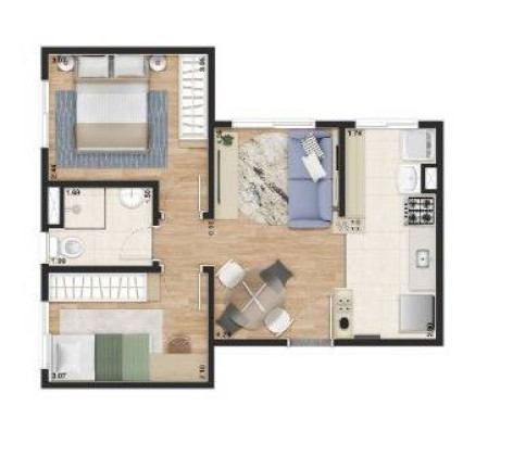 Imagem Apartamento com 2 Quartos à Venda, 48 m² em Parque Ohara - Cuiabá Imagem Apartamento com 2 Quartos à Venda, 48 m² em Parque Ohara - Cuiabá