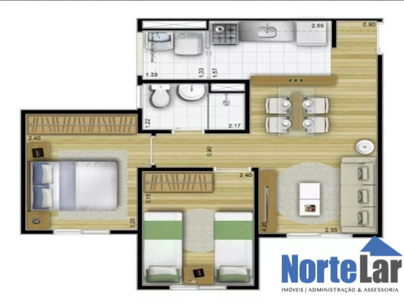 Imagem Apartamento com 2 Quartos à Venda, 45 m² em Jardim Modelo - São Paulo Imagem Apartamento com 2 Quartos à Venda, 45 m² em Jardim Modelo - São Paulo