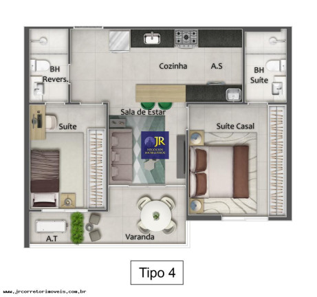 Imagem Imóvel com 2 Quartos à Venda, 60 m² em Praia Da Costa - Vila Velha