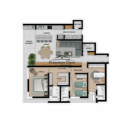 Imagem Apartamento com 3 Quartos à Venda, 149 m² em Vila Paraíba - Guaratinguetá Imagem Apartamento com 3 Quartos à Venda, 149 m² em Vila Paraíba - Guaratinguetá