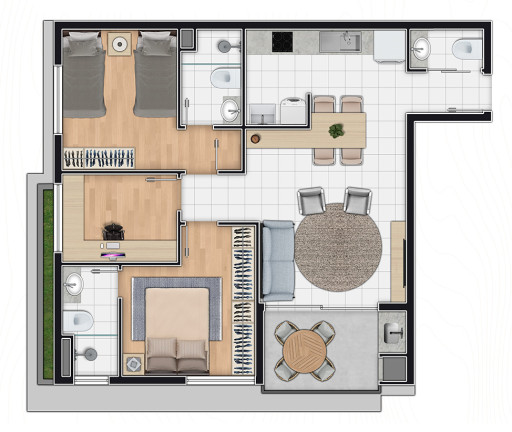 Imagem Apartamento com 2 Quartos à Venda, 155 m² em água Verde - Curitiba Imagem Apartamento com 2 Quartos à Venda, 155 m² em água Verde - Curitiba