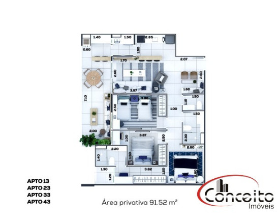 Imagem Apartamento com 3 Quartos à Venda, 85 m² em Itaguá - Ubatuba
