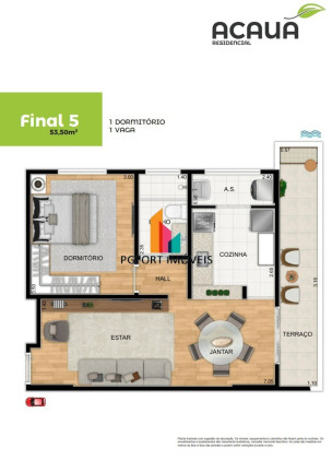 Imagem Apartamento com 1 Quarto à Venda, 53 m² em Aviação - Praia Grande Imagem Apartamento com 1 Quarto à Venda, 53 m² em Aviação - Praia Grande