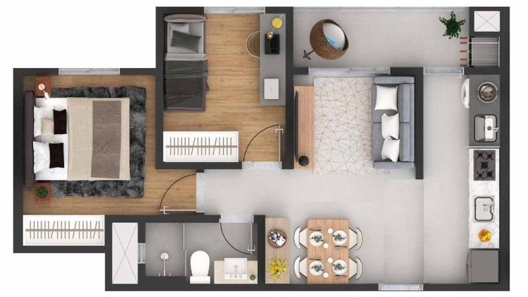 Imagem Imóvel com 1 Quarto à Venda, 33 m² em Centro - Pinhais