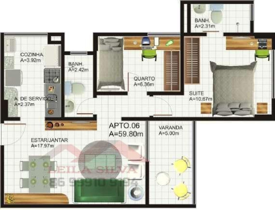 Imagem Apartamento com 2 Quartos à Venda, 64 m² em Fatima - Teresina Imagem Apartamento com 2 Quartos à Venda, 64 m² em Fatima - Teresina
