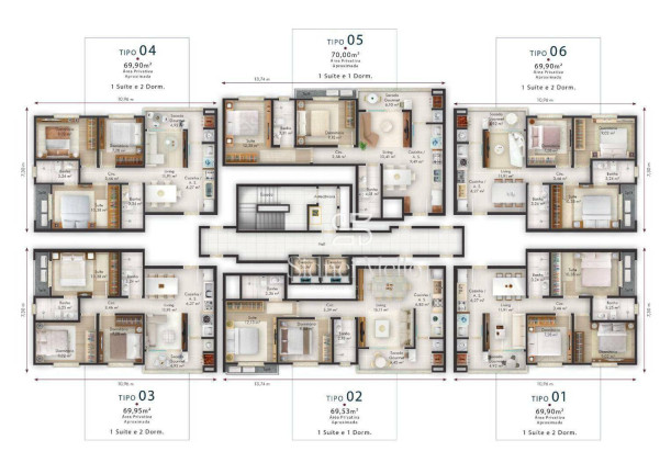 Imagem Apartamento com 3 Quartos à Venda, 70 m² em Jardim  Praiamar - Itapema