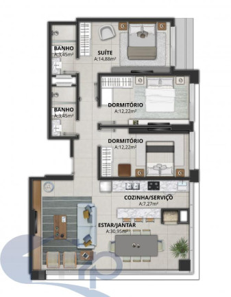 Imagem Apartamento com 1 Quarto à Venda, 50 m² em Centro - Torres Imagem Apartamento com 1 Quarto à Venda, 50 m² em Centro - Torres