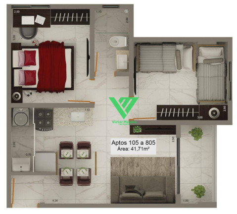 Imagem Apartamento com 3 Quartos à Venda, 57 m² em Tambiá - João Pessoa