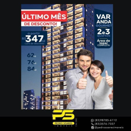 Imagem Apartamento com 2 Quartos à Venda, 62 m² em Brisamar - João Pessoa Imagem Apartamento com 2 Quartos à Venda, 62 m² em Brisamar - João Pessoa