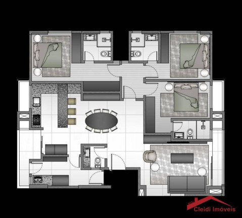 Imagem Apartamento com 2 Quartos à Venda, 116 m² em América - Joinville Imagem Apartamento com 2 Quartos à Venda, 116 m² em América - Joinville