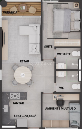 Imagem Apartamento com 2 Quartos à Venda, 60 m² em Cabo Branco - João Pessoa Imagem Apartamento com 2 Quartos à Venda, 60 m² em Cabo Branco - João Pessoa