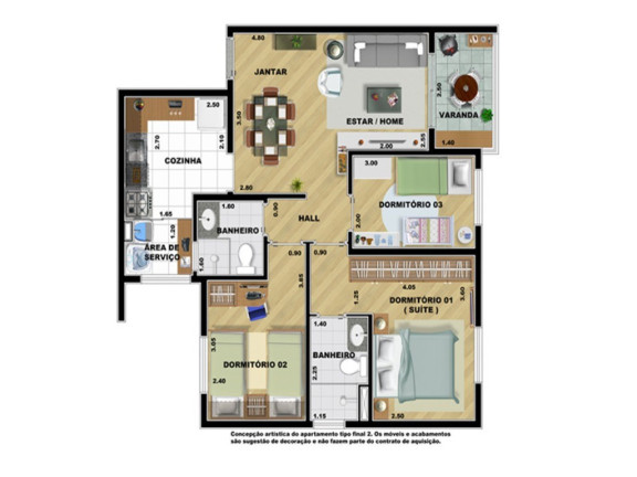 Imagem Imóvel com 2 Quartos à Venda, 59 m² em Baeta Neves - São Bernardo Do Campo
