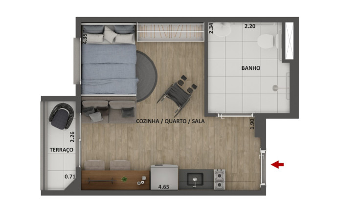 Imagem Imóvel com 1 Quarto à Venda, 26 m² em Barra Funda - São Paulo Imagem Imóvel com 1 Quarto à Venda, 26 m² em Barra Funda - São Paulo