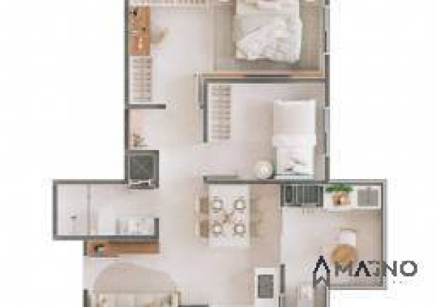 Imagem Apartamento com 1 Quarto à Venda, 55 m² em Country - Cascavel