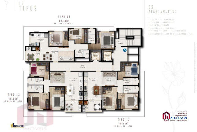 Imagem Imóvel com 3 Quartos à Venda, 70 m²