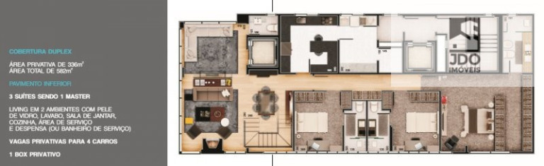 Imagem Cobertura com 3 Quartos à Venda, 336 m² em Champagnat - Curitiba