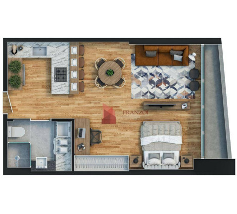 Imagem Loft com 1 Quarto à Venda, 40 m² em Vila Operária - Itajaí