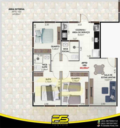 Imagem Apartamento com 3 Quartos à Venda, 60 m² em Bessa - João Pessoa Imagem Apartamento com 3 Quartos à Venda, 60 m² em Bessa - João Pessoa