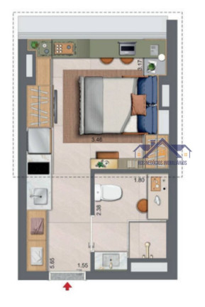 Imagem Apartamento com 1 Quarto à Venda, 27 m² em Brooklin Paulista - São Paulo Imagem Apartamento com 1 Quarto à Venda, 27 m² em Brooklin Paulista - São Paulo