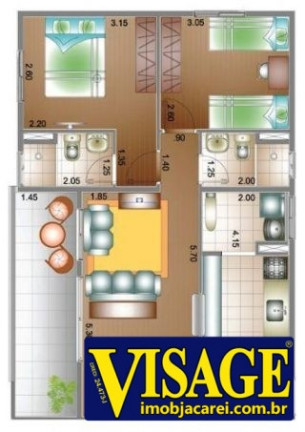 Imagem Apartamento com 2 Quartos à Venda, 64 m² em Jd. Sao Jose - Jacareí Imagem Apartamento com 2 Quartos à Venda, 64 m² em Jd. Sao Jose - Jacareí