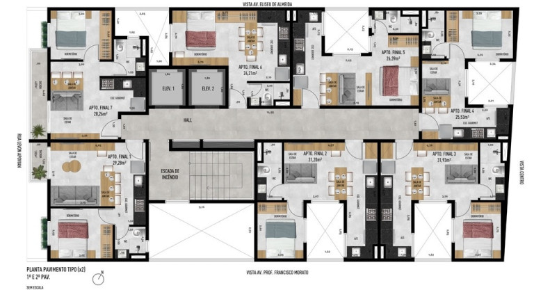 Apartamento com 2 Quartos à Venda, 37 m² em Jardim Trussardi - São Paulo