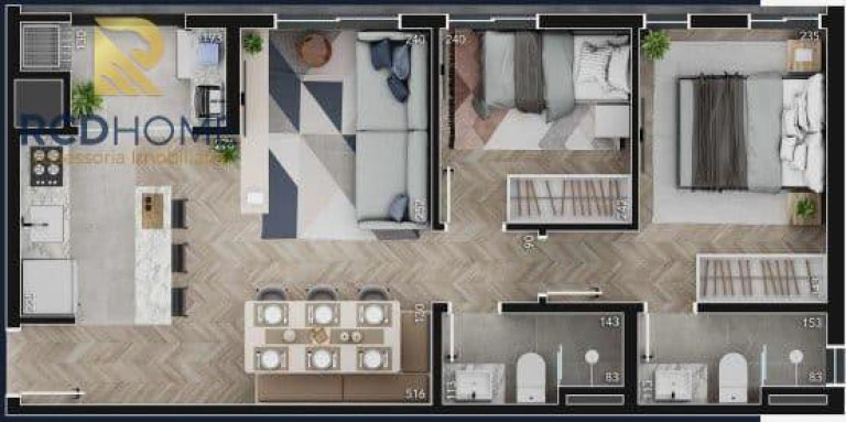 Imagem Apartamento com 2 Quartos à Venda, 52 m² em Alto Da Rua Xv - Curitiba