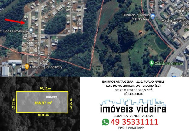 Imagem Terreno à Venda, 368 m² em Santa Gema - Videira Imagem Terreno à Venda, 368 m² em Santa Gema - Videira
