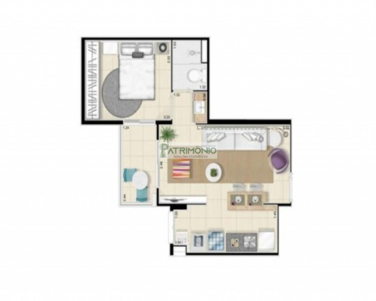 Imagem Imóvel com 1 Quarto à Venda, 39 m² em Connect Urban - Campinas Imagem Imóvel com 1 Quarto à Venda, 39 m² em Connect Urban - Campinas