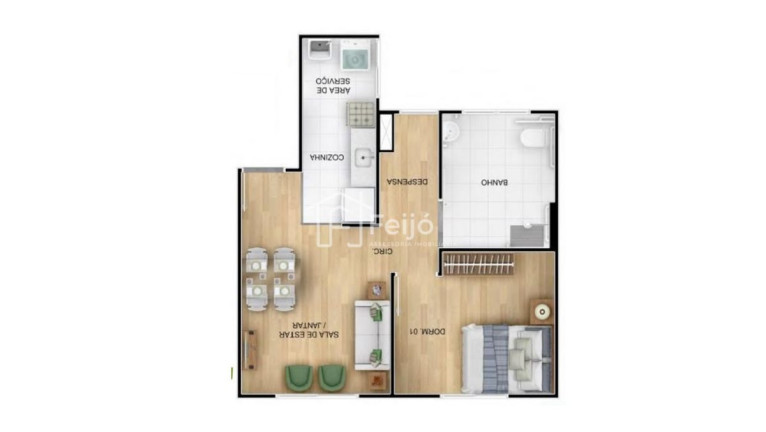 Imagem Apartamento com 2 Quartos à Venda, 41 m² em Campo Novo - Porto Alegre