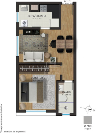 Imagem Apartamento com 1 Quarto à Venda, 40 m² em Centro - Santa Maria Imagem Apartamento com 1 Quarto à Venda, 40 m² em Centro - Santa Maria