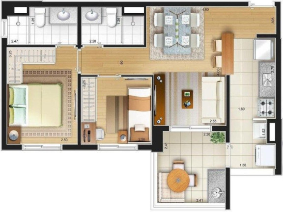 Apartamento com 2 Quartos à Venda, 57 m² em Vila Prudente (zona Leste) - São Paulo