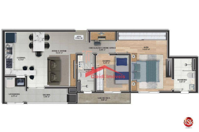 Imagem Apartamento com 2 Quartos à Venda, 61 m² em Anita Garibaldi - Joinville Imagem Apartamento com 2 Quartos à Venda, 61 m² em Anita Garibaldi - Joinville