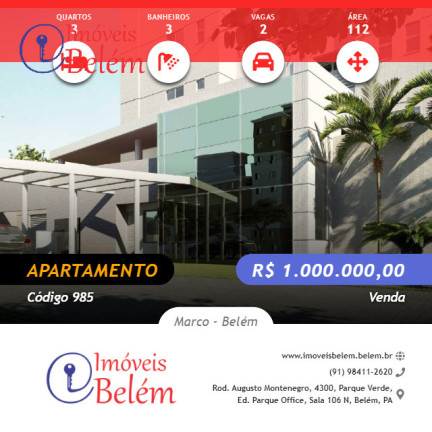 Imagem Apartamento com 3 Quartos à Venda, 112 m² em Marco - Belém
