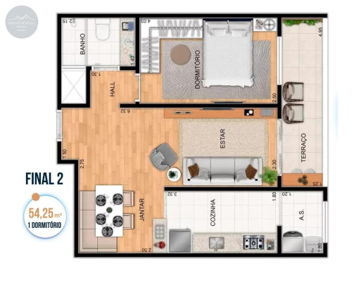 Imagem Apartamento com 1 Quarto à Venda, 53 m² em Aviação - Praia Grande