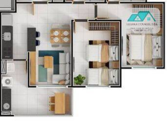 Imagem Apartamento com 2 Quartos à Venda, 60 m² em Jardim Britânia - Caraguatatuba