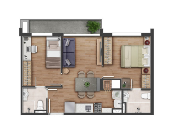 Imagem Imóvel com 2 Quartos à Venda, 51 m² em Petrópolis - Porto Alegre