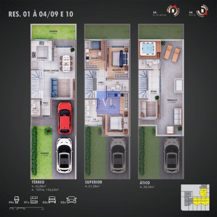Imagem Casa com 3 Quartos à Venda, 136 m² em Cajuru - Curitiba