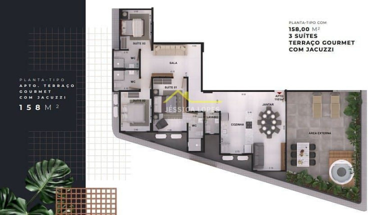 Imagem Apartamento com 3 Quartos à Venda, 158 m² em Jardim Oceania - João Pessoa Imagem Apartamento com 3 Quartos à Venda, 158 m² em Jardim Oceania - João Pessoa